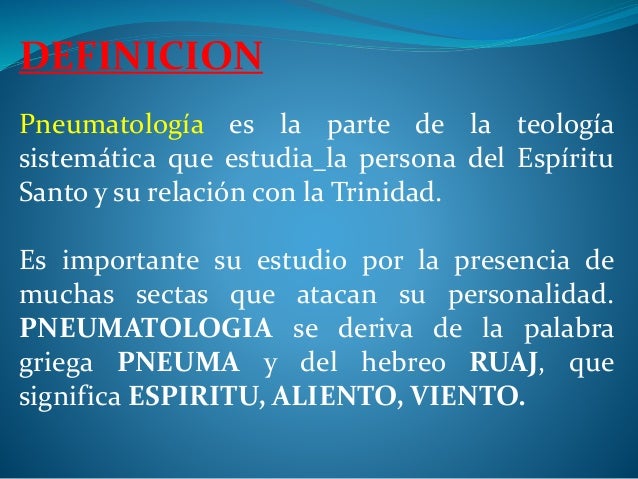 estudio de pneumatologia